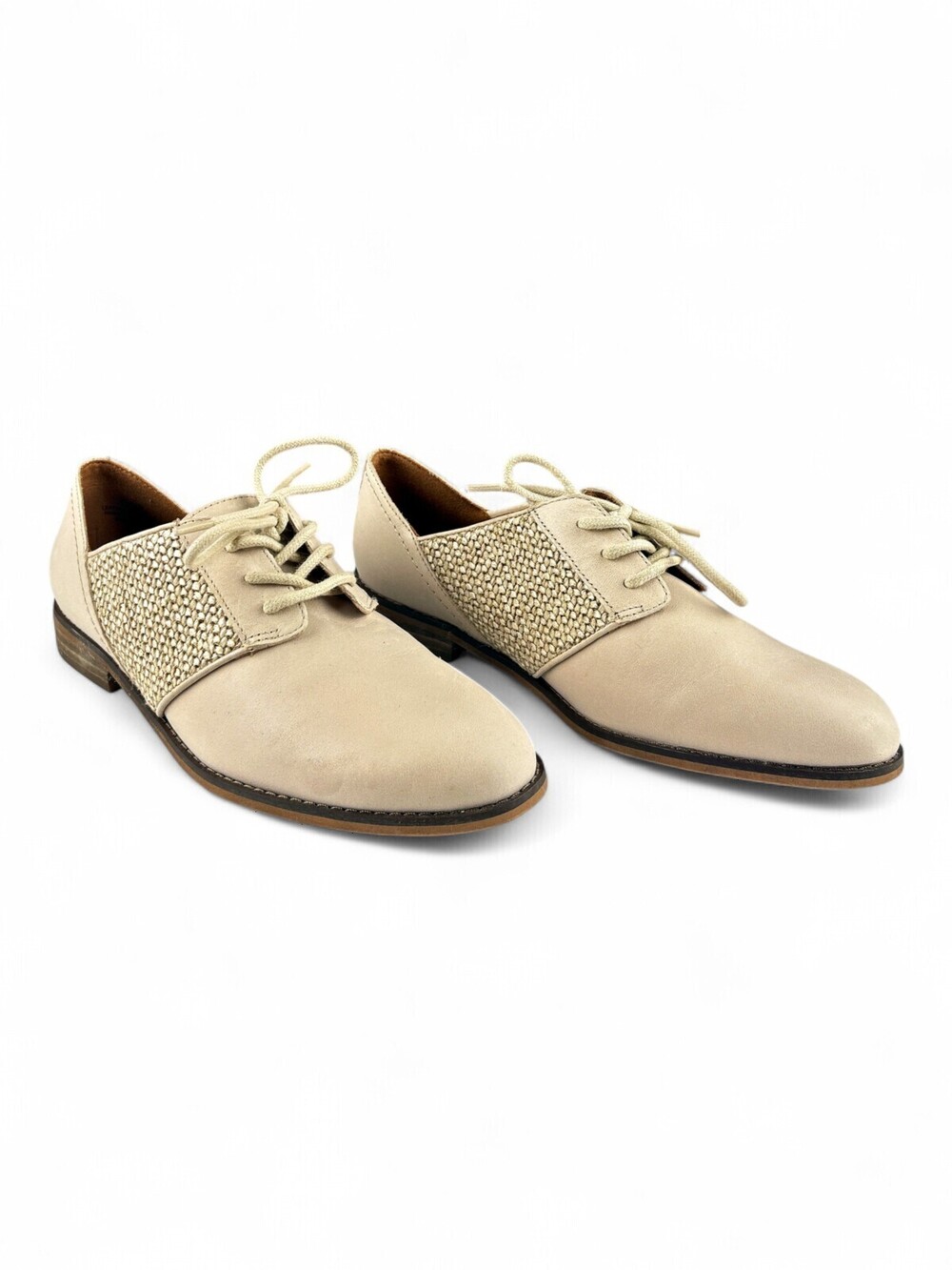 Lucky Brand Men's Leather Oxford Derby Woven Panel - Size 7.5